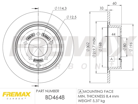 Disque de frein FREMAX BD-4648