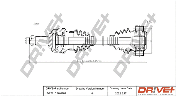 Arbre de transmission Dr!ve+ DP2110.10.0101