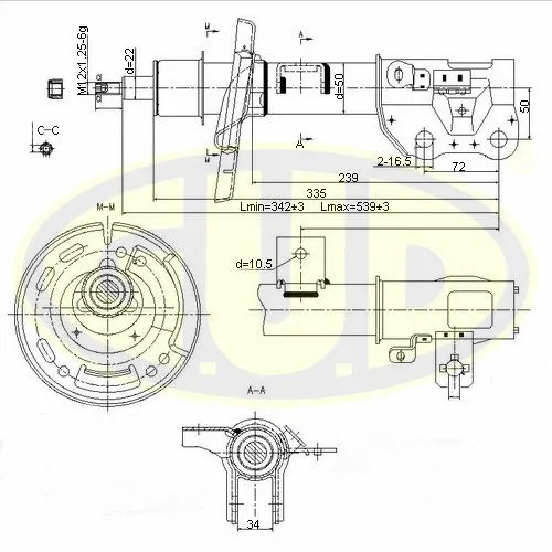 Amortisseur G.U.D. GSA777007