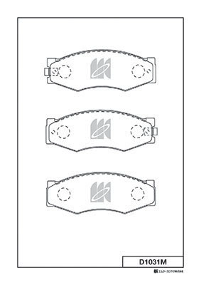 Kit de plaquettes de frein, frein à disque MK Kashiyama D1031M