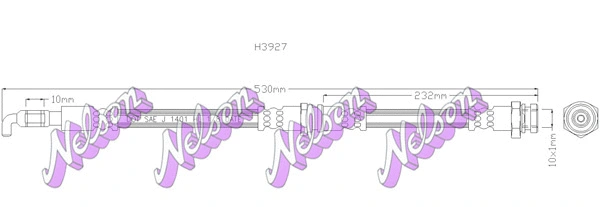 Flexible de frein KAWE H3927