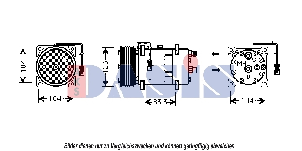 Compresseur, climatisation AKS DASIS 851300N