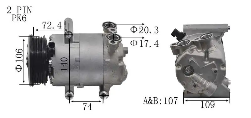 Compresseur, climatisation A.Z. Meisterteile AZMT-45-041-1153