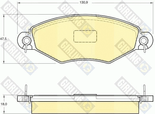 Kit de freins, frein à disques GIRLING 6411094