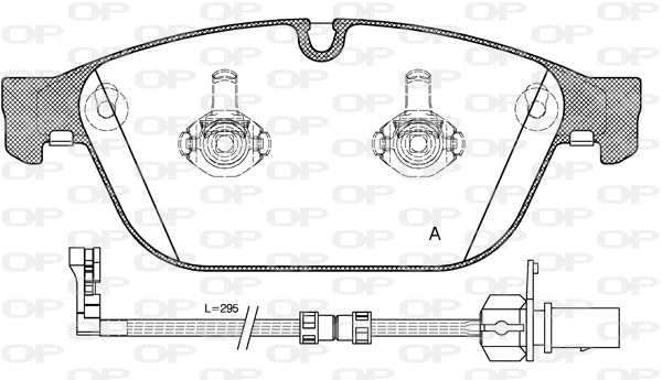 Kit de plaquettes de frein, frein à disque OPEN PARTS BPA1443.02