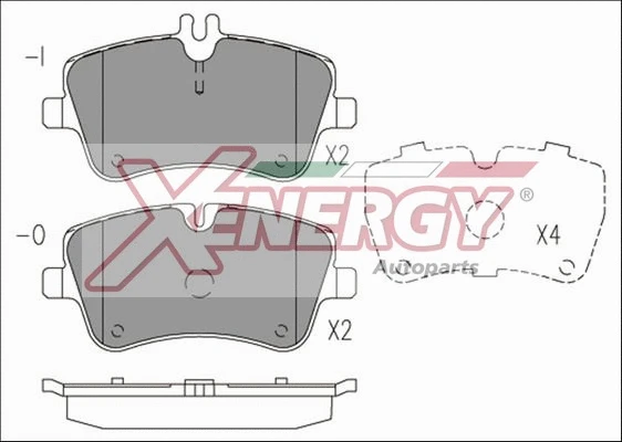 Kit de plaquettes de frein, frein à disque AP XENERGY X41211
