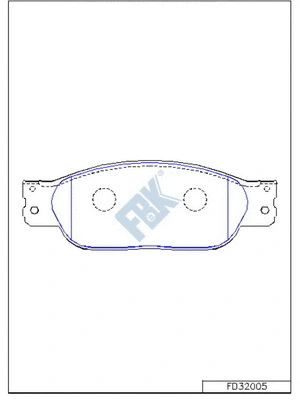 Kit de plaquettes de frein, frein à disque FBK FD32005