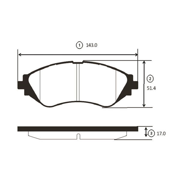 Kit de plaquettes de frein, frein à disque CTR GK0433