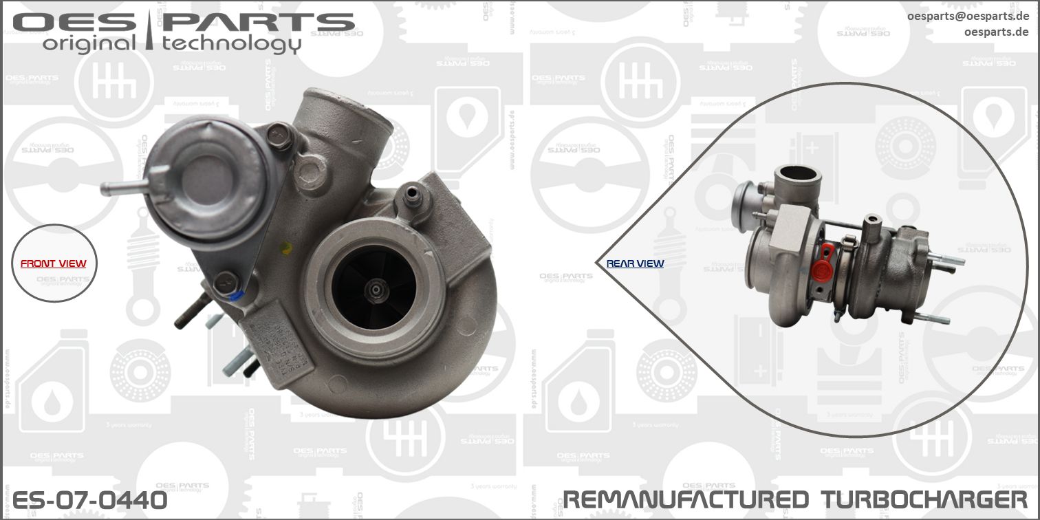 Turbocompresseur, suralimentation OES PARTS ES-07-0440
