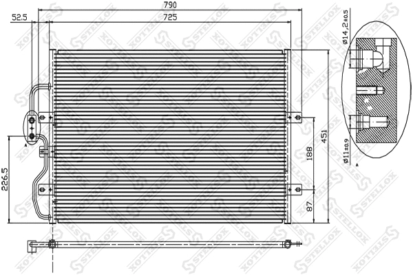 Condenseur, climatisation STELLOX 10-45301-SX
