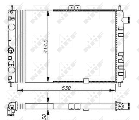 Radiateur, refroidissement du moteur NRF 58670