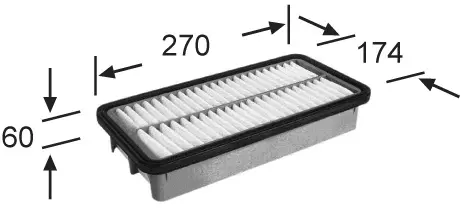 Filtre à air JS ASAKASHI A0458
