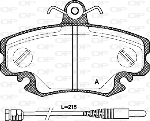 Kit de plaquettes de frein, frein à disque OPEN PARTS BPA0141.30