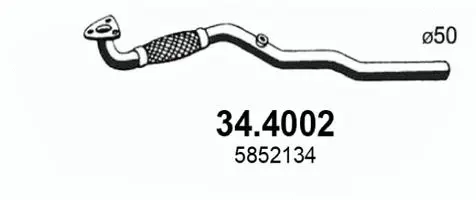Tuyau d'échappement ASSO 34.4002