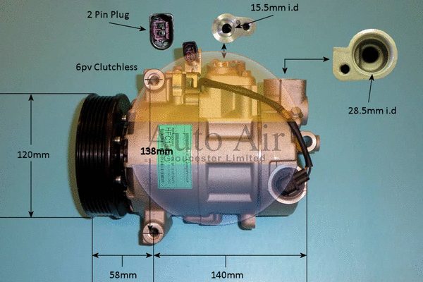 Compresseur, climatisation AUTO AIR GLOUCESTER 14-9729P