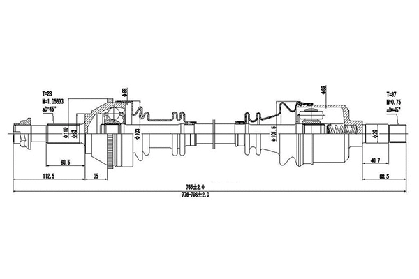 Arbre de transmission DYNAMATRIX DDS210037