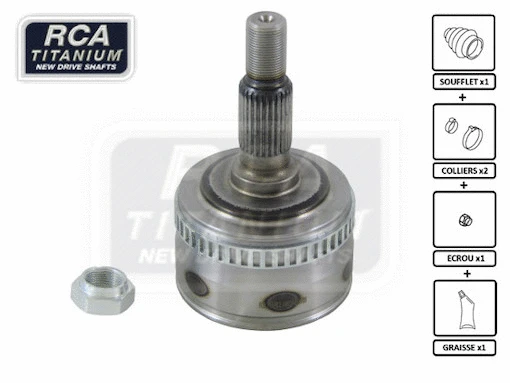 Jeu de joints, arbre de transmission RCA FRANCE AM02A