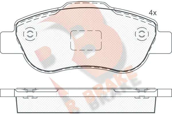Kit de plaquettes de frein, frein à disque R BRAKE RB1659