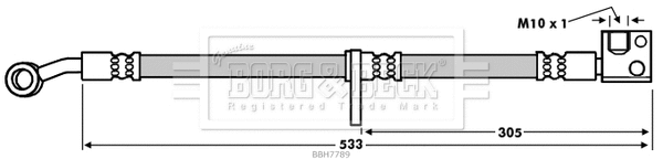 Flexible de frein BORG & BECK BBH7789