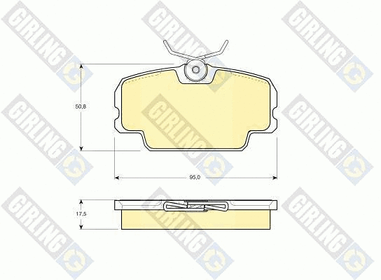 Kit de plaquettes de frein, frein à disque GIRLING 6104341