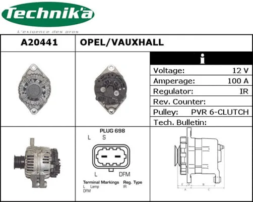 Alternateur Technika A20441
