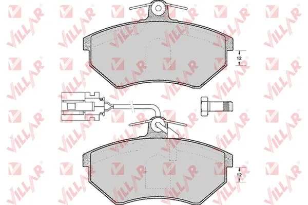 Kit de plaquettes de frein, frein à disque VILLAR 626.0495
