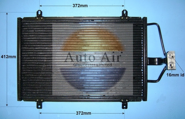 Condenseur, climatisation AUTO AIR GLOUCESTER 16-9554