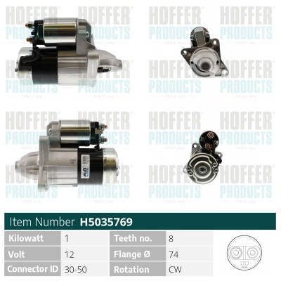 Démarreur HOFFER H5035769