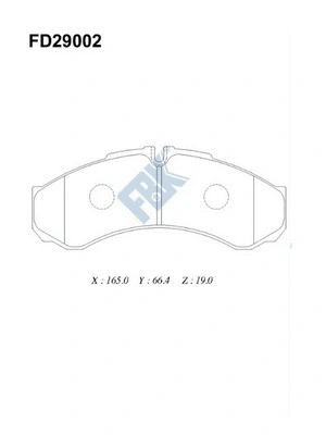 Kit de plaquettes de frein, frein à disque FBK FD29002