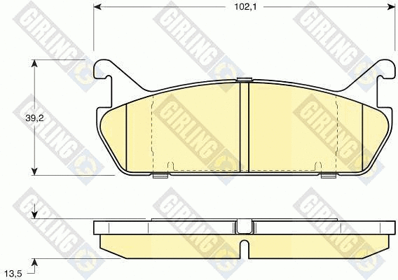 Kit de plaquettes de frein, frein à disque GIRLING 6108879