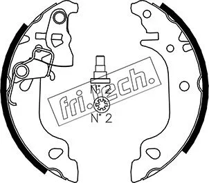 Jeu de mâchoires de frein fri.tech. 1034.103