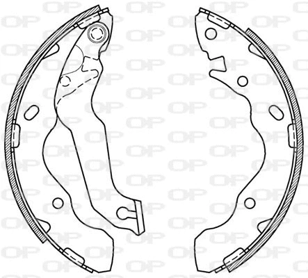 Jeu de mâchoires de frein OPEN PARTS BSA2071.00