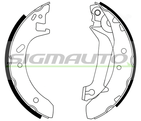 Jeu de mâchoires de frein SIGMAUTO SFA229