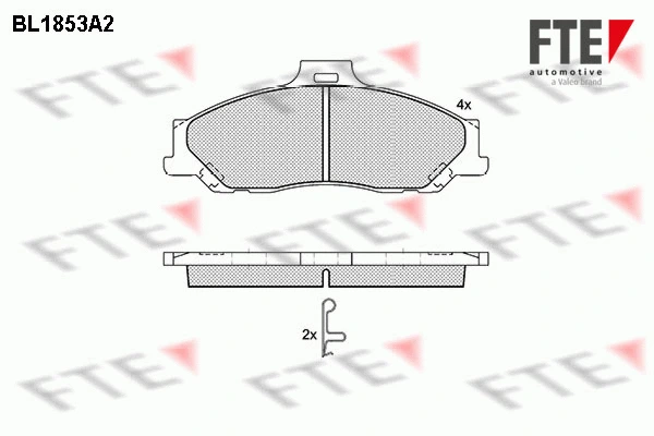 Kit de plaquettes de frein, frein à disque FTE 9010428