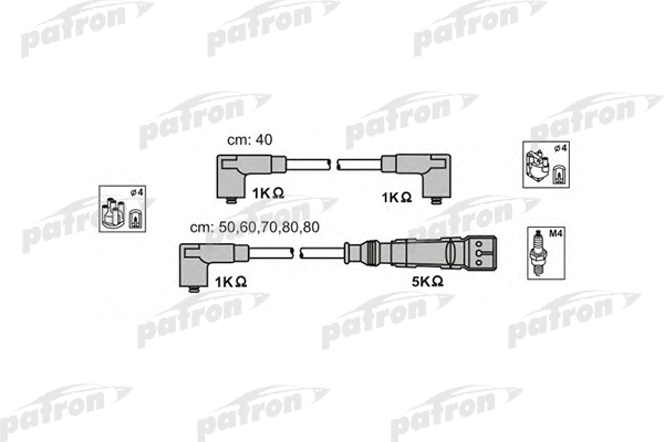 Kit de câbles d'allumage PATRON PSCI1005