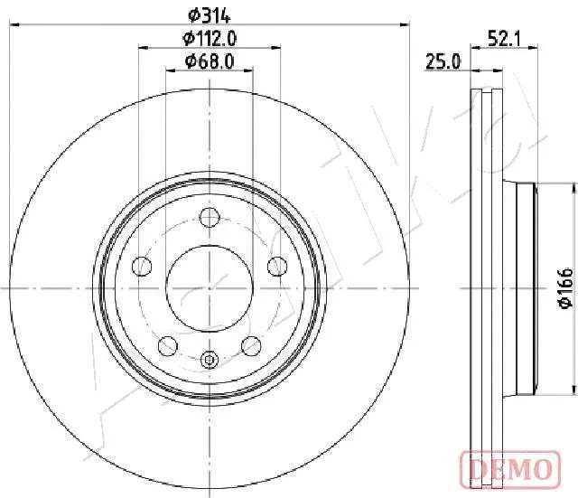 Disque de frein ASHIKA 60-00-0916C