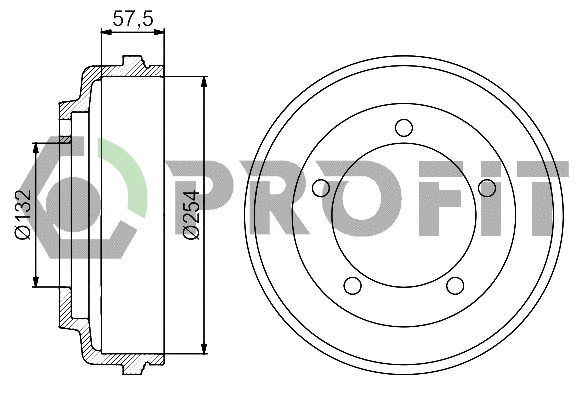 Tambour de frein PROFIT 5020-0029
