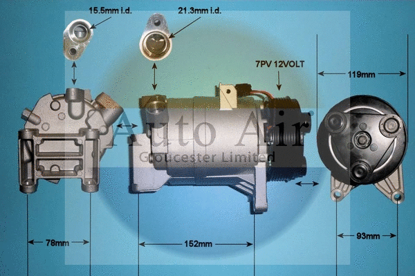 Compresseur, climatisation AUTO AIR GLOUCESTER 14-1463P