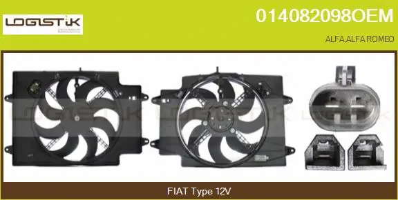 Moteur électrique, ventilateur pour radiateurs LGK 014082098OEM