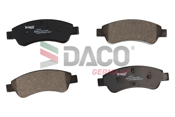 Kit de plaquettes de frein, frein à disque DACO Germany 323741