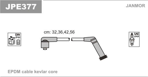 Kit de câbles d'allumage JANMOR JPE377