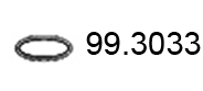 Bague d'étanchéité, tuyau d'échappement ASSO 99.3033