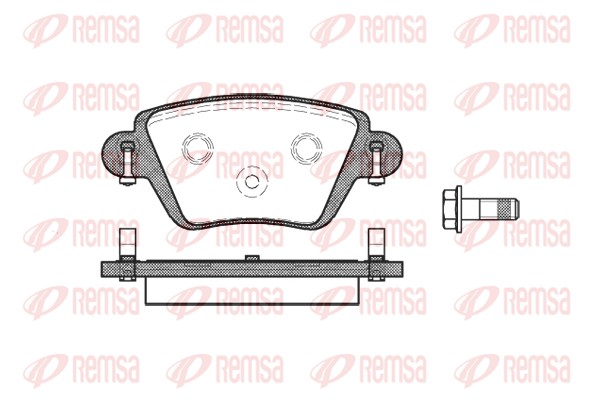 Kit de plaquettes de frein, frein à disque REMSA 0777.10