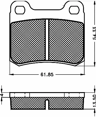 Kit de plaquettes de frein, frein à disque BSF 10461