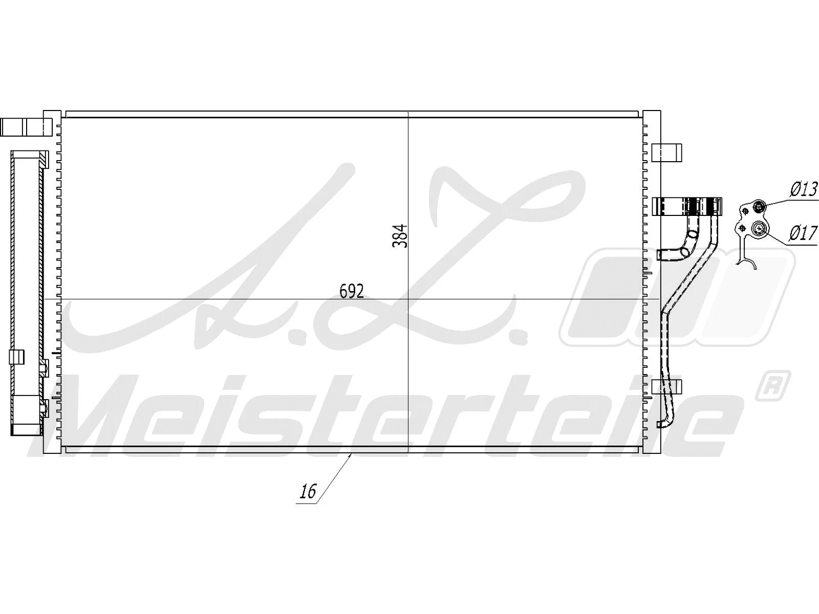 Condenseur, climatisation A.Z. Meisterteile AZMT-45-030-1133