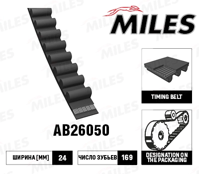 Courroie crantée MILES AB26050