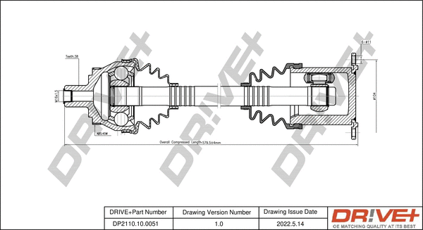 Arbre de transmission Dr!ve+ DP2110.10.0051