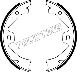 Jeu de mâchoires de frein, frein de stationnement TRUSTING 092.307