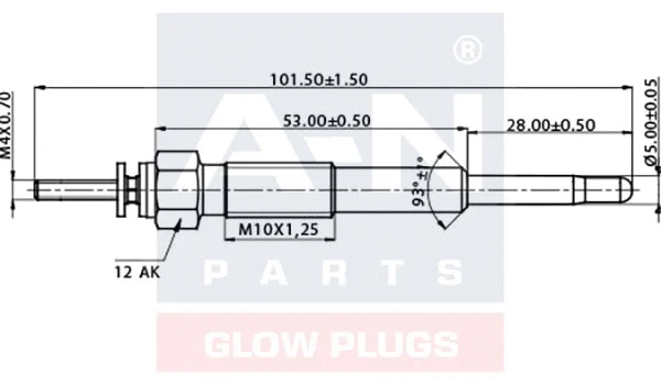 Bougie de préchauffage A-N PARTS A-N096475