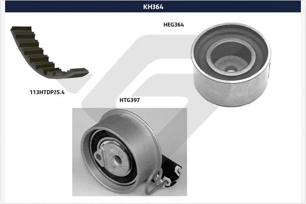 Kit de courroie crantée HUTCHINSON KH 364
